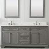 Milano Transitional Gray 72" Double Sink Vanity | ML-72-GY
