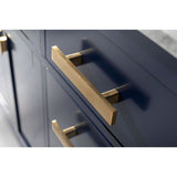 Soft close doors with concealed adjustable hinges Metal hardware in brushed nickel finish