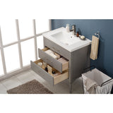 Design Element Mason 30" Gray Transitional Single Sink Vanity