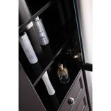 Design Element Hudson 65" Espresso Transitional Linen Cabinet