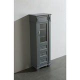 Design Element Hudson 65" Gray Transitional Linen Cabinet