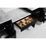 2 London 36" Espresso Transitional Single Sink Vanity Set Espresso With 1 Make-up Table