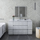Fresca Formosa 59" Rustic White Modern Freestanding Bathroom Base Cabinet | FCB31-123612RWH-FC