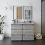 Fresca Formosa 48" Ash Modern Floor Standing Double Sink Bathroom Vanity | FCB31-2424ASH-FC-CWH-U