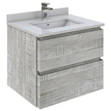 Fresca Formosa 24" Ash Modern Wall Hung Bathroom Vanity | FCB3124ASH-CWH-U