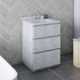 Fresca Formosa 24" Rustic White Modern Floor Standing Bathroom Vanity | FCB3124RWH-FS-CWH-U