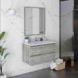 Fresca Formosa 30" Ash Modern Wall Hung Bathroom Vanity | FCB3130ASH-CWH-U
