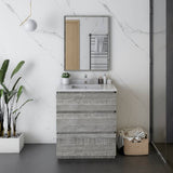 Fresca Formosa 30" Ash Modern Floor Standing Bathroom Vanity | FCB3130ASH-FC-CWH-U