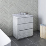 Fresca Formosa 30" Rustic White Modern Floor Standing Bathroom Vanity | FCB3130RWH-FC-CWH-U