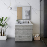 Fresca Formosa 35" Ash Modern Freestanding Bathroom Base Cabinet | FCB3136ASH-FC