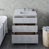 Fresca Formosa 35" Rustic White Modern Freestanding Bathroom Base Cabinet | FCB3136RWH-FC