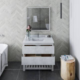 Fresca Formosa 36" Rustic White Modern Floor Standing Open Bottom Bathroom Vanity | FCB3136RWH-FS-CWH-U