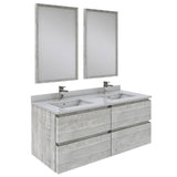 Fresca Formosa 48"Ash Modern Wall Hung Double Sink Vanity Set | FVN31-2424ASH