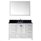 Virtu USA Caroline Avenue 48" Single Bathroom Vanity w/ Sink, Mirror