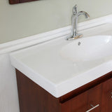 Bellaterra Home 40" Walnut Wood Single Sink Vanity Set (Left or Right Drawers) - 203129-W - Bath Vanity Plus