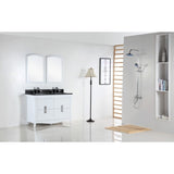 Bellaterra Home 48" Double sink vanity with Black Galaxy top - 500701-48D-BG - Bath Vanity Plus
