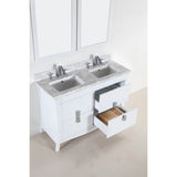 Bellaterra Home 48" Double sink vanity with White Marble Top - 500701-48D-WC - Bath Vanity Plus