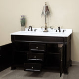 Bellaterra Home 60" Espresso Wood Double Sink Vanity Set - 205060-D-ES - Bath Vanity Plus
