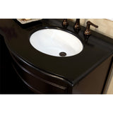 Bellaterra Home 62" Dark Mahogany Double Sink Vanity Granite Top - 603316-DM-BG - Bath Vanity Plus