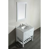 Bosconi 30'' Single Vanity - SB-250-1WH - Bath Vanity Plus