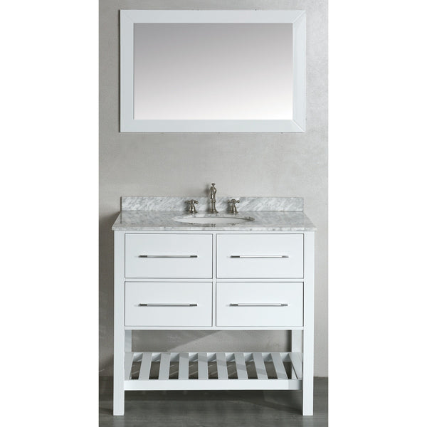 Bosconi 36" Single Vanity - SB-250-3WH - Bath Vanity Plus