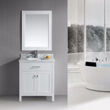 Design Element 30" London Stanmark Single Sink Vanity Set in White or Espresso - DEC076E-W - Bath Vanity Plus