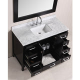 Design Element 48" London Hyde Single Sink Vanity Set in White or Espresso - DEC082C - Bath Vanity Plus