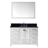 Virtu USA Caroline Avenue 48" Single Bathroom Vanity w/ Sink, Mirror