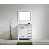 Eviva Aberdeen 36" Transitional White Bathroom Vanity Set - EVVN412-36WH - Bath Vanity Plus