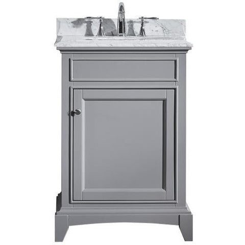 Eviva Elite Stamford® 24" Gray Solid Wood Bathroom Vanity Set - EVVN709-24GR - Bath Vanity Plus