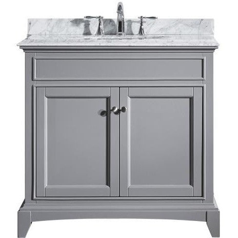 Eviva Elite Stamford® 36" Gray Solid Wood Bathroom Vanity Set - EVVN709-36GR - Bath Vanity Plus