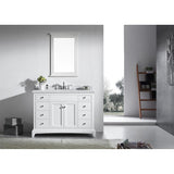 Eviva Elite Stamford® 48" White Solid Wood Single Bathroom Vanity Set - EVVN709-48WH - Bath Vanity Plus