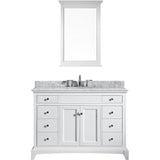Eviva Elite Stamford® 48" White Solid Wood Single Bathroom Vanity Set - EVVN709-48WH - Bath Vanity Plus