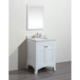 Eviva New York 24" White Single Sink Bathroom Vanity Set - EVVN514-24WH - Bath Vanity Plus