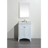 Eviva New York 24" White Single Sink Bathroom Vanity Set - EVVN514-24WH - Bath Vanity Plus