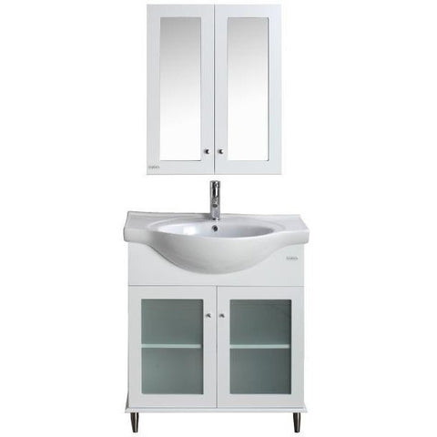 Eviva TUX® 24" White Single Sink Bathroom Vanity Set - EVVN511-24WH - Bath Vanity Plus