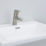 EVIVA Midtown® Brushed Nickel Single Hole/Handle Bathroom Sink Faucet - EVFT149BN - Bath Vanity Plus