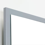 Eviva Reflection® 31.5" Gray Framed Bathroom Wall Mirror - EVMR-32GR - Bath Vanity Plus