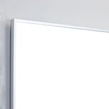 Eviva Sax® 72" Brushed Metal Frame Bathroom Wall Mirror - EVMR01-72X30-MetalFrame - Bath Vanity Plus