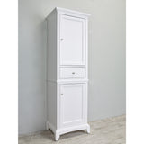 Eviva Elite Stamford® 24" White Solid Wood Linen Bathroom Cabinet - EVCB709-24WH - Bath Vanity Plus