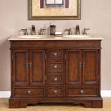 Silkroad Exclusive 48" Bradford Double Sink Vanity Set - HYP-0715-UIC-48 - Bath Vanity Plus