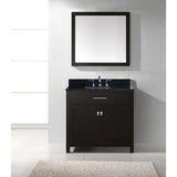 Virtu USA Caroline 36" Espresso Single Bathroom Vanity Set with Granite Top - MS-2036-BG - Bath Vanity Plus