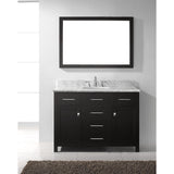 Virtu USA Caroline 48" Espresso Single Bathroom Vanity Set with Marble Top - MS-2048-WM - Bath Vanity Plus