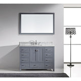Virtu USA Caroline Avenue 48" Gray Single Bathroom Vanity Set with Marble Top - GS-50048-WM - Bath Vanity Plus