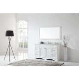 Virtu USA Talisa 60" White Single Bathroom Vanity Set - ES-25060-WM-WH - Bath Vanity Plus