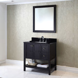 Virtu USA Winterfell 36" Espresso Single Bathroom Vanity Set with Granite Top - ES-30036-BGSQ-ES - Bath Vanity Plus