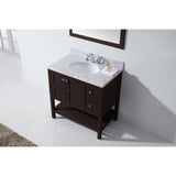 Virtu USA Winterfell 36" Espresso Single Bathroom Vanity Set with Marble Top - ES-30036-WM-ES - Bath Vanity Plus