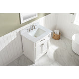 Other fine details include white ceramic sinks with overflow, dovetail joint drawer construction, predrilled holes to accommodate 8-inch widespread faucets, and multi-layer paint finish on the cabinets provide beauty and durability for years to come.