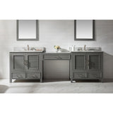 Estate Transitional 102" Double Sink Bathroom Vanity Modular Set in Gray | ES-102MC-GY