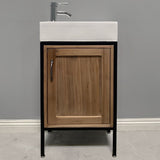 The Bristol 18.5 inch single sink vanity by Design Element combines classic rustic charms with modern features.